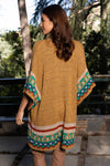 Kachina Patterned Knitted Cardigan Style Kimono
