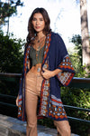 Kachina Patterned Knitted Cardigan Style Kimono
