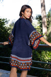 Kachina Patterned Knitted Cardigan Style Kimono