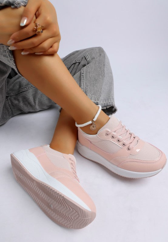 Subasa Chunky Mesh Platform Sneakers