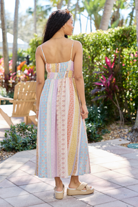 Lovingly Yours Multi Patchwork Print Midi Dress SALE
