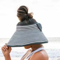 Foldable Bow Stripe Visor-Sun Visor-Reef Love