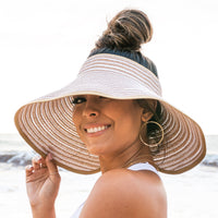Foldable Bow Stripe Visor-Sun Visor-Reef Love