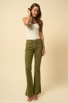 Olive Cargo Bootcut Jeans