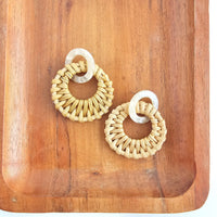 Calypso Earrings - Dark Rattan