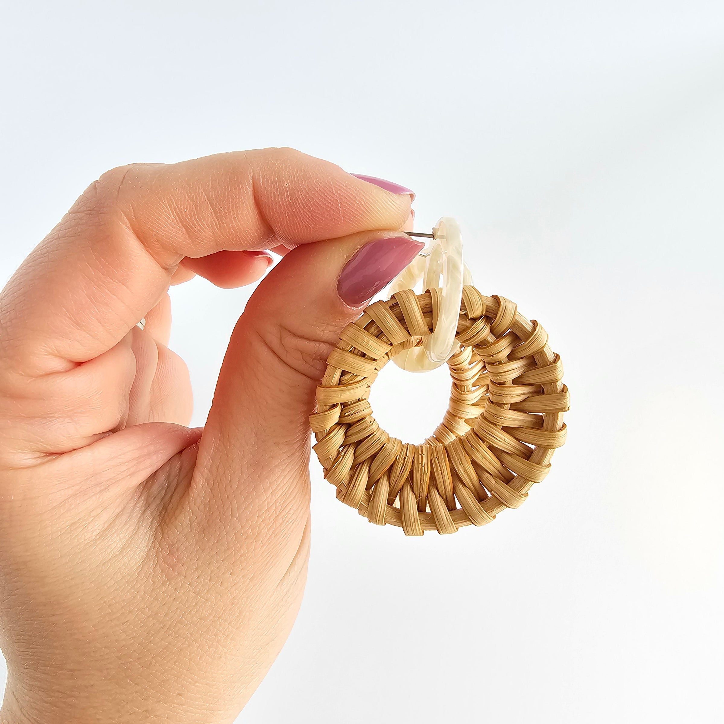 Calypso Earrings - Dark Rattan