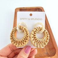 Calypso Earrings - Dark Rattan