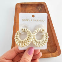 Calypso Earrings - Light Rattan
