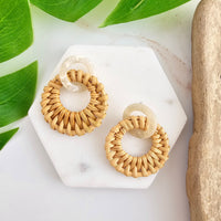 Calypso Earrings - Dark Rattan