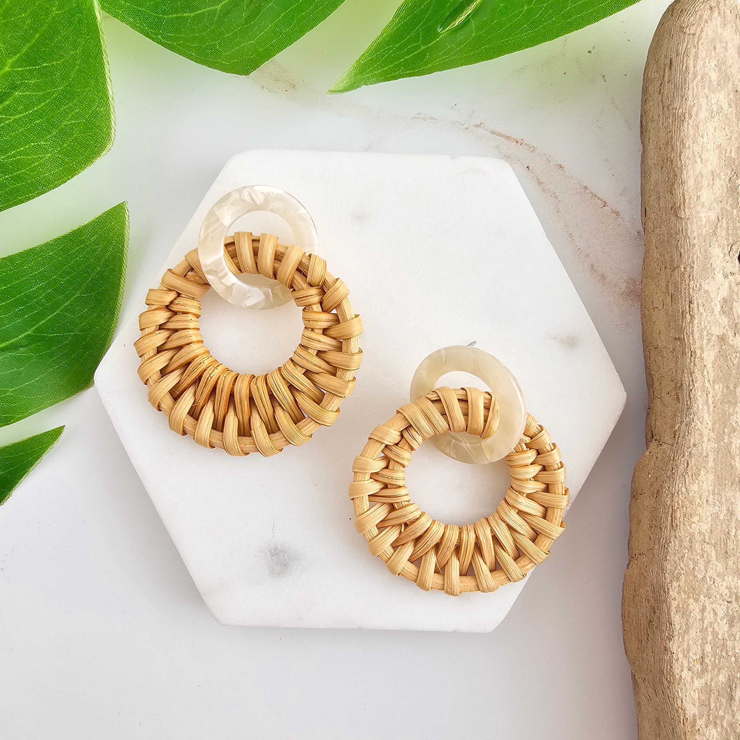 Calypso Earrings - Dark Rattan
