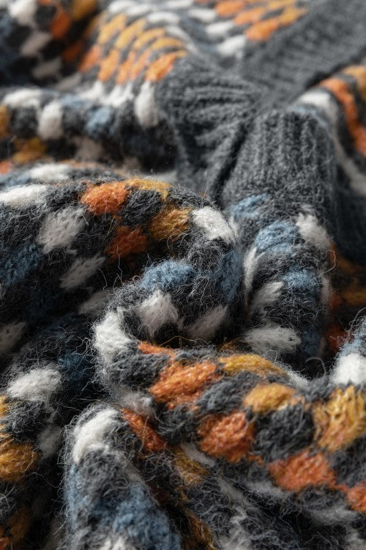 Dotty Knit Button-Up V-Neck Sweater Cardigan-JUNIPER BLVD-Reef Love