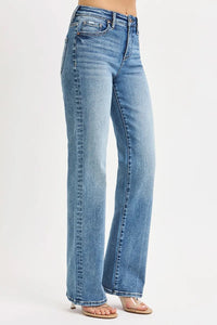 RISEN Full Size Tummy Control High Rise Straight Jeans Plus Size