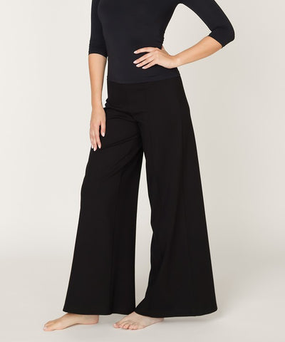 Bamboo Ponte Wide-Leg Full Length Pants-Bamboo Ponte Wide-Leg Pants, crafted from exclusive bamboo ponte fabric for softness, structure, and all-day comfort. High-waisted, flattering for any occasion.-Reef Love Boutique