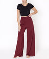 Bamboo Ponte Wide-Leg Full Length Pants-Bamboo Ponte Wide-Leg Pants, crafted from exclusive bamboo ponte fabric for softness, structure, and all-day comfort. High-waisted, flattering for any occasion.-Reef Love Boutique