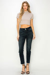 Cigarette Jeans - Black Wash