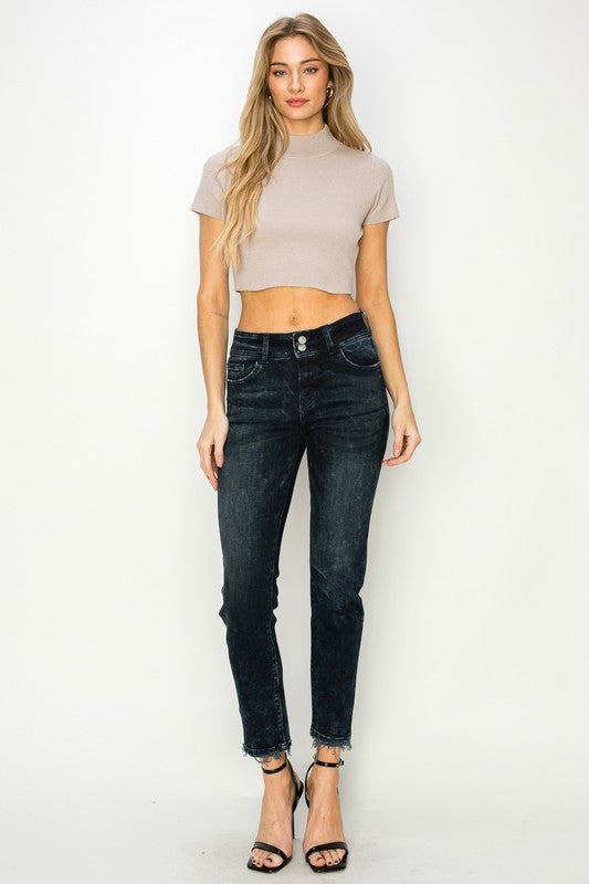 Cigarette Jeans - Black Wash