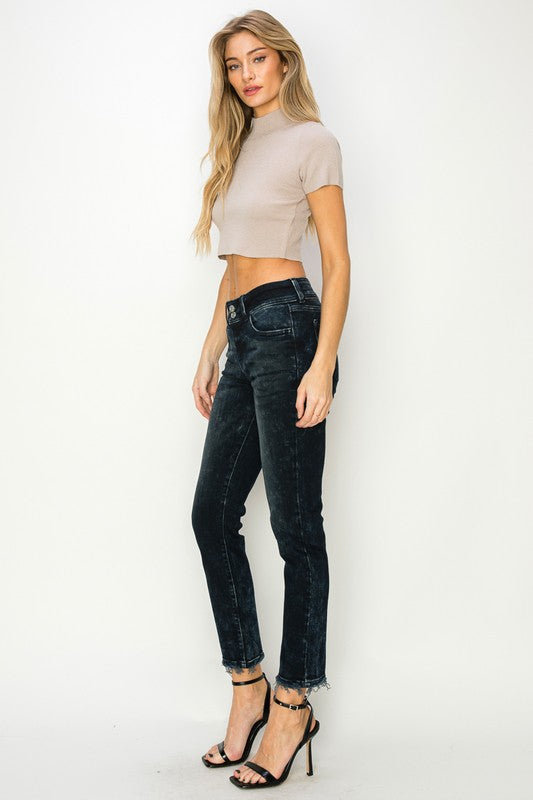 Cigarette Jeans - Black Wash