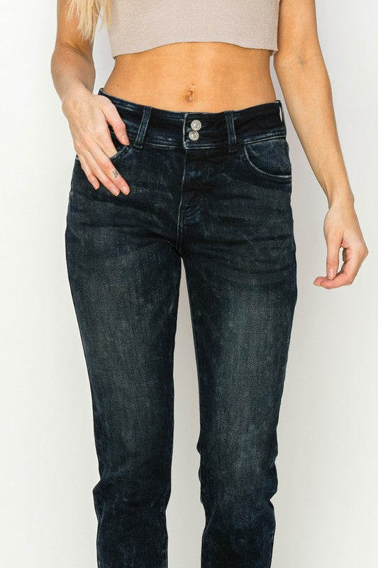 Cigarette Jeans - Black Wash