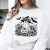 Halloween Flower Patch Ghost Graphic Sweatshirt