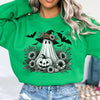 Halloween Flower Patch Ghost Graphic Sweatshirt
