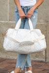 Quilted Zahra Travel Weekender Bag, Carry on, vegan leather, sold by Reef Love