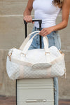 Quilted Zahra Travel Weekender Bag, Carry on, vegan leather, sold by Reef Love