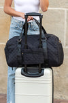Quilted Zahra Travel Weekender Bag, Carry on, vegan leather, sold by Reef Love