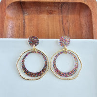 Shop Georgia Earrings - Rainbow Glitter-available at Reef Love online boho-chic boutique