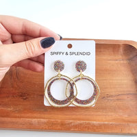 Shop Georgia Earrings - Rainbow Glitter-available at Reef Love online boho-chic boutique