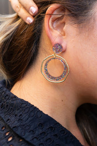 Shop Georgia Earrings - Rainbow Glitter-available at Reef Love online boho-chic boutique