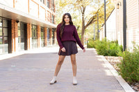 Britt Autumn Brown Mini Skort-Reef Love