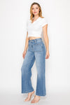 Eco-Friendly Fabric High Rise Cropped Palazzo Jeans