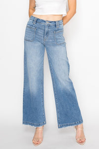 Eco-Friendly Fabric High Rise Cropped Palazzo Jeans