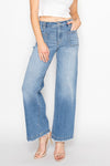 Eco-Friendly Fabric High Rise Cropped Palazzo Jeans