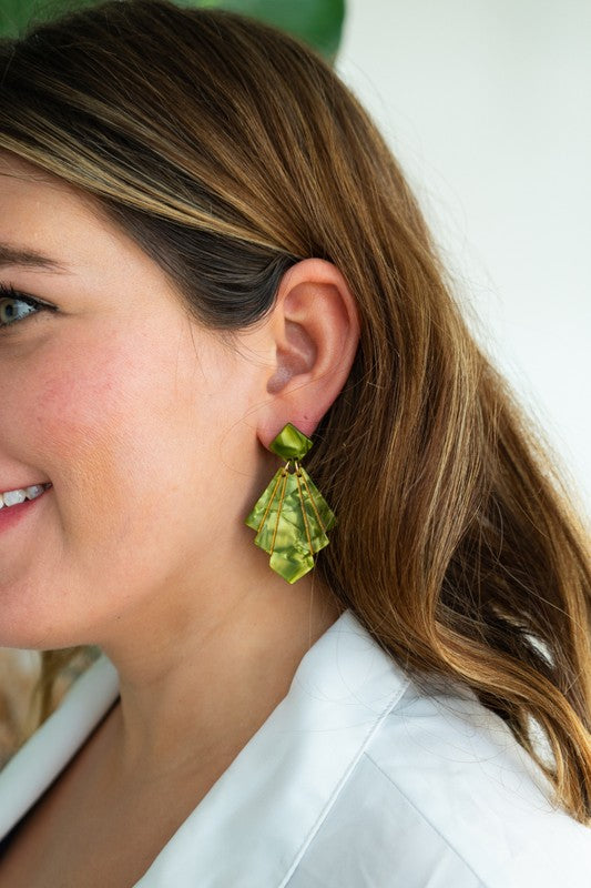 Shop Estelle Earrings - Olive-available at Reef Love online boho-chic boutique