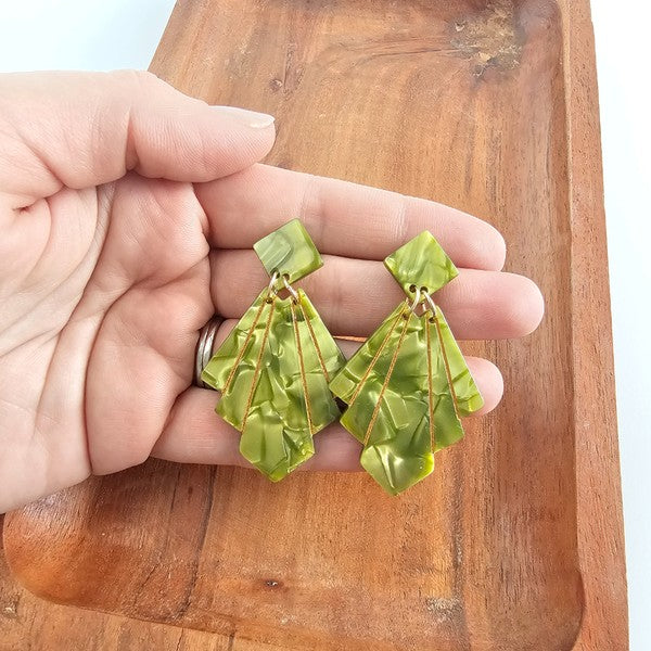 Shop Estelle Earrings - Olive-available at Reef Love online boho-chic boutique