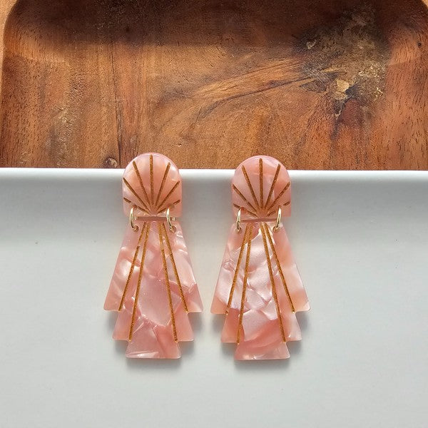 Shop Lucille Earrings - Rose Quartz-available at Reef Love online boho-chic boutique