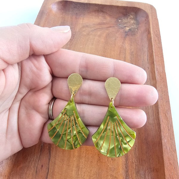 Shop Daphne Earrings - Olive-available at Reef Love online boho-chic boutique