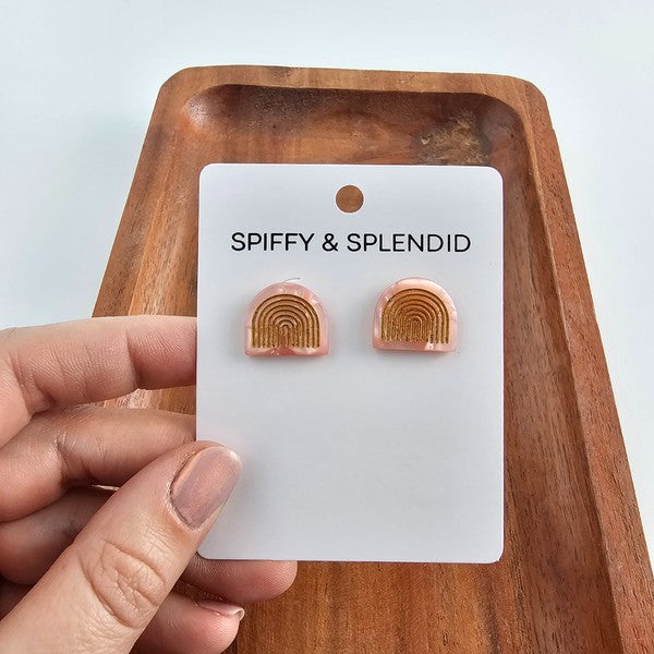 Shop Betty Studs - Rose Quartz-available at Reef Love online boho-chic boutique