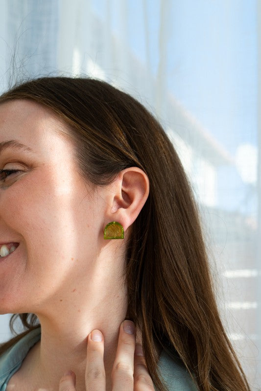 Shop Betty Studs - Olive-available at Reef Love online boho-chic boutique