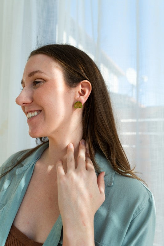 Shop Betty Studs - Olive-available at Reef Love online boho-chic boutique