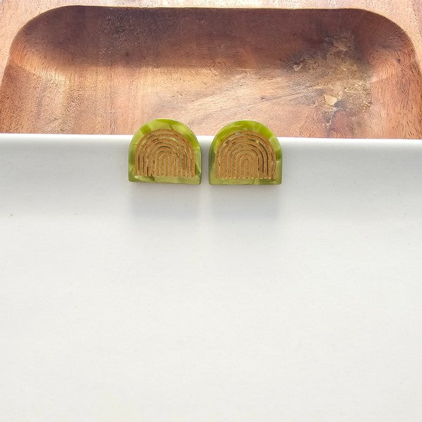 Shop Betty Studs - Olive-available at Reef Love online boho-chic boutique