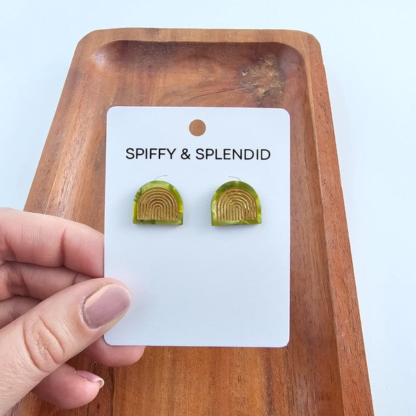 Shop Betty Studs - Olive-available at Reef Love online boho-chic boutique