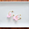 Magnolia Hoops - Pink-Jewelry & Accessories - Earrings - Hoop Earrings-Reef Love