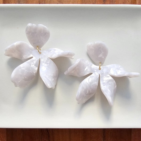 Shop Jasmine Earrings - Pearl-available at Reef Love online boho-chic boutique