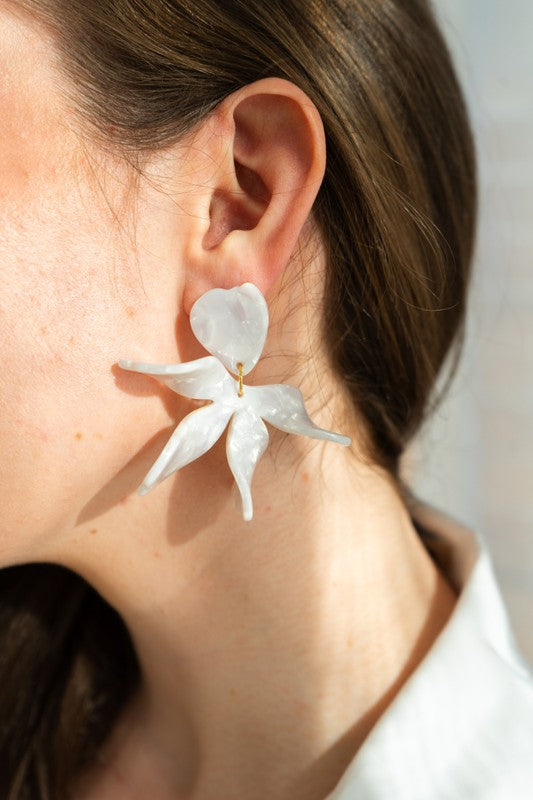 Shop Jasmine Earrings - Pearl-available at Reef Love online boho-chic boutique