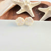 Sand Dollar Studs - Ivory-Stud Earrings-Reef Love
