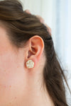 Sand Dollar Studs - Ivory-Stud Earrings-Reef Love