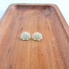 Seashell Studs - Seafoam Pearl-Stud Earrings-Reef Love