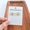 Seashell Studs - Seafoam Pearl-Stud Earrings-Reef Love